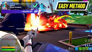 How to EASILY Destroy objects while driving a vehicle Fortnite