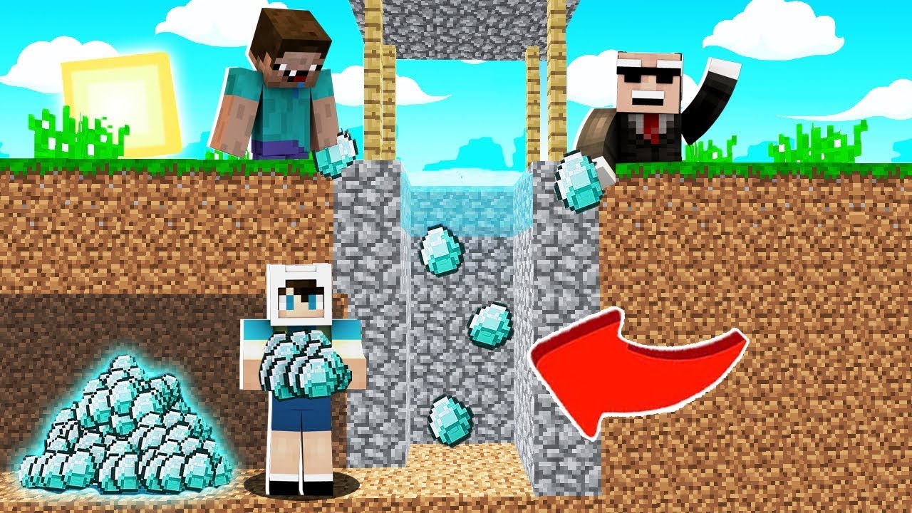 TROLL BEBEK KUYUDAN ELMASLARI ÇEKİYOR! 😱 Minecraft YouTube