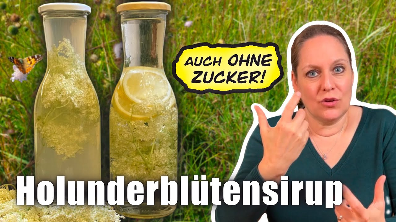 Holunderblütensirup mit wenig oder keinem Zucker? Das geht! 😃