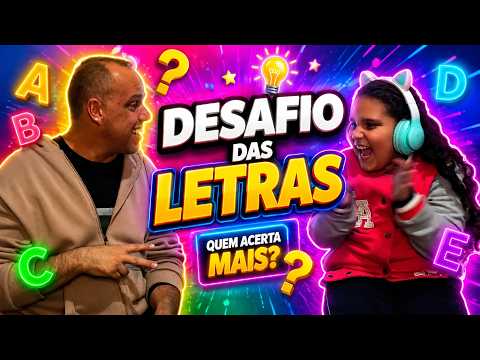 NÃO ACREDITO QUE ELA ACERTOU ESSA! | DESAFIO DAS LETRAS 🌈