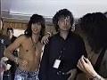 Jimmy Page with Aerosmith Backstage Castle Donnington 1990