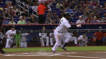 ATL@MIA: Ozuna singles in Gordon to open the scoring
