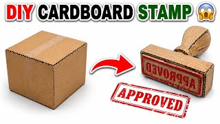 how to make stamp at home | how to make stamp with cardboard |how to make seal stamp at home
