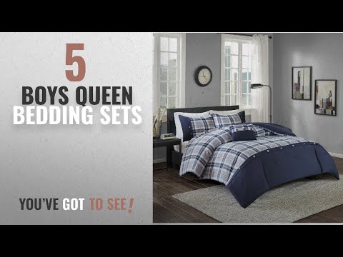 top-10-boys-queen-bedding-sets-[2018]:-comfort-spaces---harvey-comforter-set---4-piece---blue--
