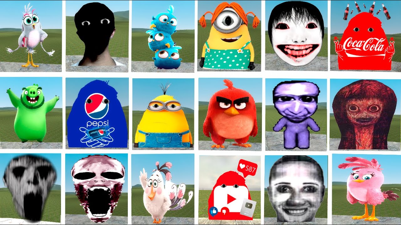 Angry Munci Family, Selene Delgado, Maurice & AngryBirds Nextbots Gmod! Garry's Mod! (Part 8)
