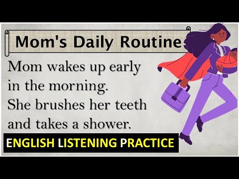 English Listening Practice 📍 Short Story Level1 | Mom's Daily Routine ...
