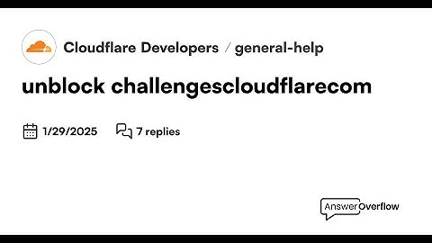 dash.cloudflare.com | Please unblock challenges cloudflare. com to proceed | Fix