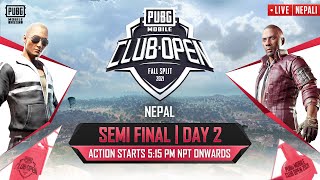 [Nepali] PMCO Nepal Semi Final Day 2 | Fall Split | PUBG MOBILE Club Open 2021