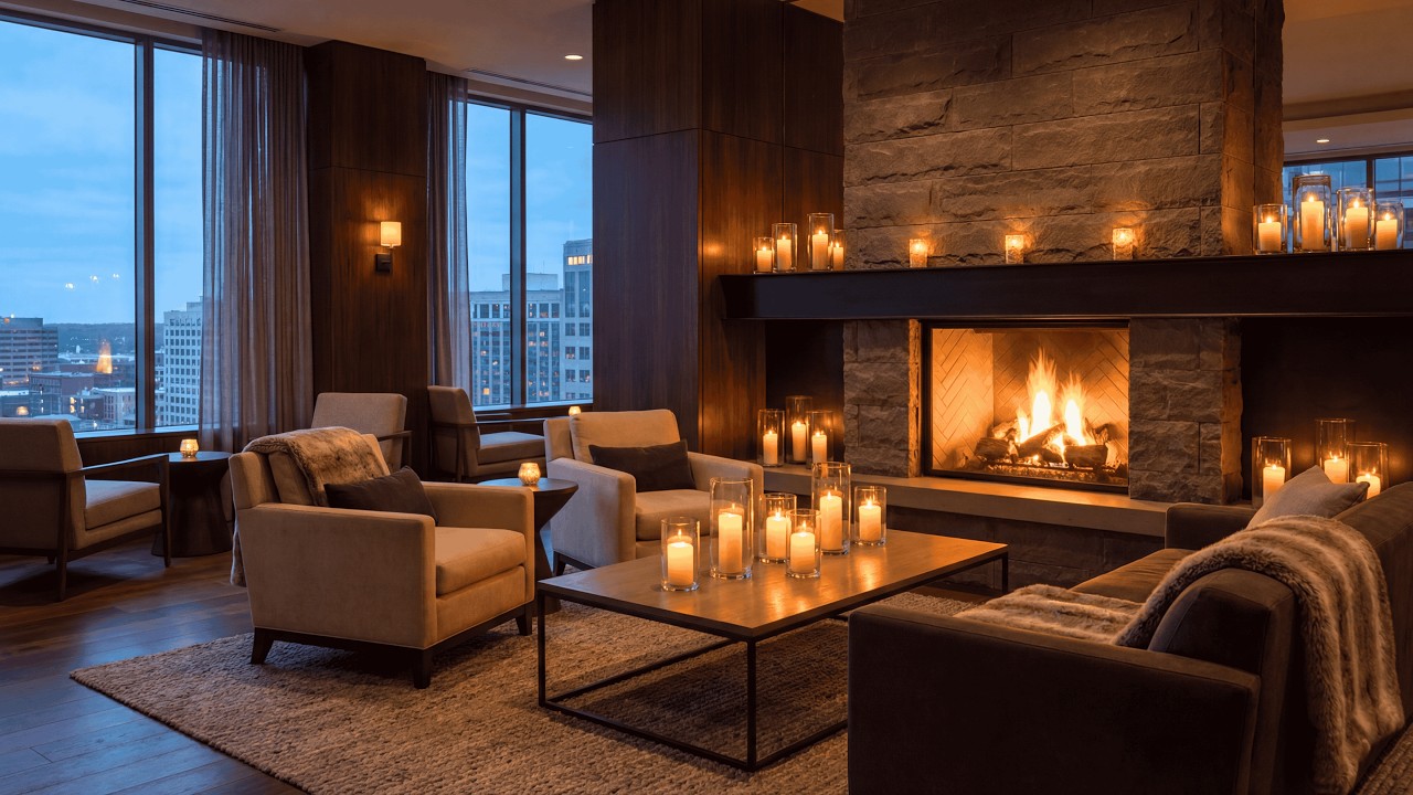 Relaxing Jazz Piano Music | For Study And Sleep | Cosy Fireplace Ambience