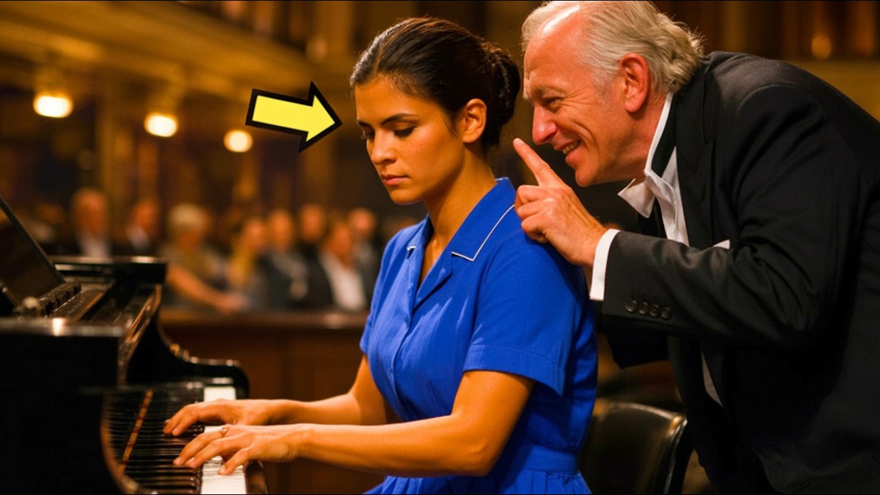 ZAMOLILI SU SPREMAČICU DA SVIRA KLAVIR KAO ŠALU… ALI JE IZNENADILA SVE