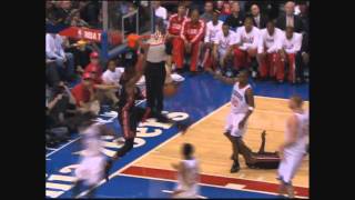 HD - LeBron James SICK between legs, behind back dribble and dish to D-Wade - Heat vs. Sixers