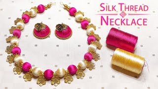 How To Make Antique Flower Silk Thread Necklace