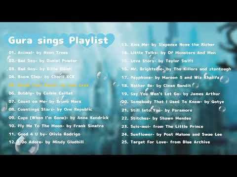 Gawr Gura 1hr作業用BGM 愛恨情仇小鯊魚情歌合輯 Gura Sings Playlist 25 Love Songs