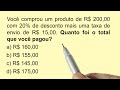 Matemática básica para concursos - Questão de porcentagem