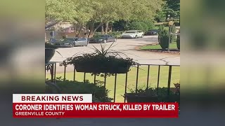 Coroner's Office identifies the victim hit and killed by a trailer on Monday
