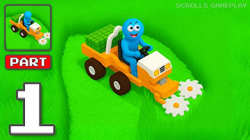 Grass Crusher - Gameplay Walkthrough Part 1 - Mower Blade Madness (iOS, Android)