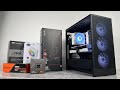 4 minutes of BUILDING a GAMING PC | BLACK and WHITE POV PC BUILD | Ryzen 5 7600 + RX 9070XT XFX