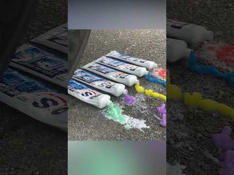 Experiment Car vs Toothpaste | Crushing Crunchy & Soft Things by Car | Test Ex #shorts #007