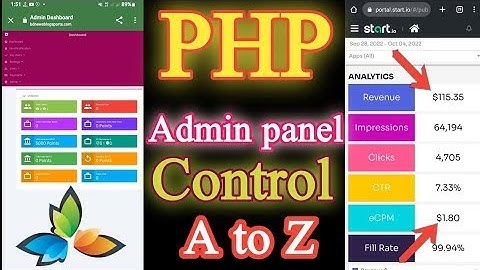 অ্যাপ দিয়ে টাকা ইনকাম  Php Admin Panel Control 2022   মোবাইলল দিয়ে টাকা ইনকাম  ২০২২| Tech Mazid