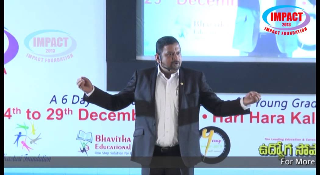 GOAL SETTING GOAL GETTING class by JVC Sreeram at IMPACT2013 Dec