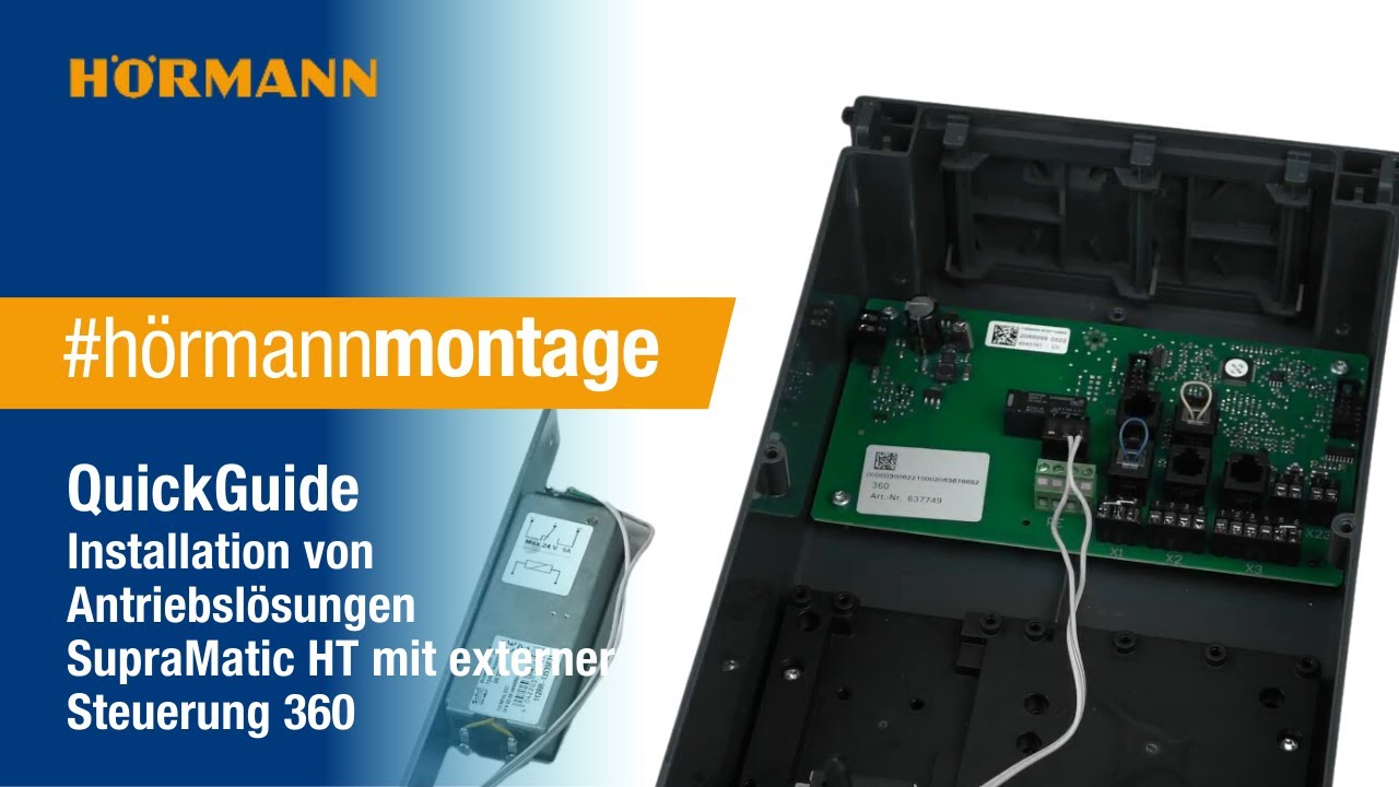 QuickGuide Installation von Antriebslösungen SupraMatic HT mit externer ...