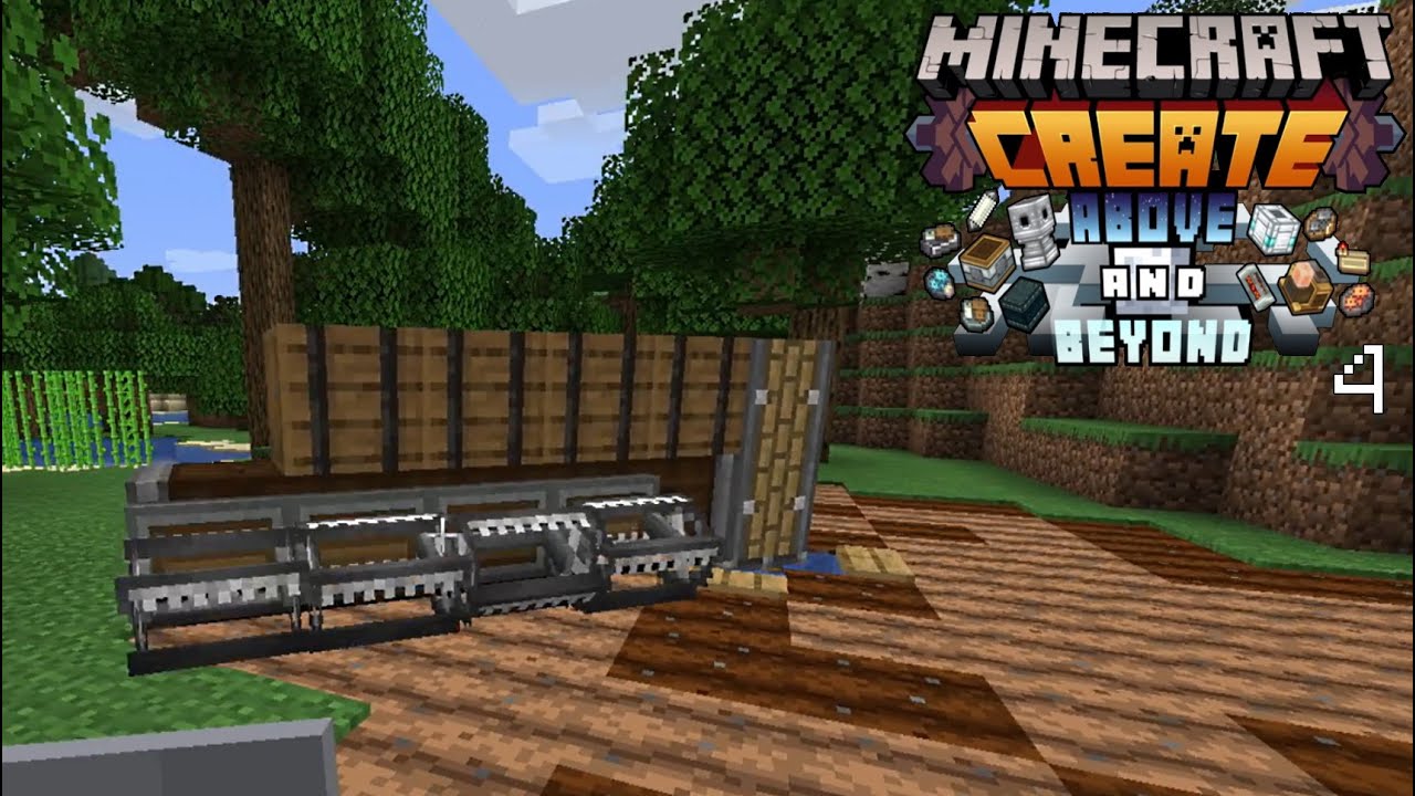 The First Farm! - Minecraft Create; Above and Beyond Part 4 - YouTube