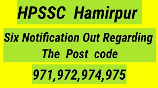 HPSSC Six New Notifications For Post Code 971,972,974,975 🇮🇳🇮🇳@ElectricalNation