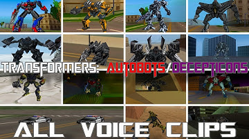 Transformers: Autobots/Decepticons - All Voice Clips