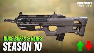 Season 10 Massive Buffs & Nerfs CODM - New Meta of S10 COD Mobile - Weapon Balance Changes