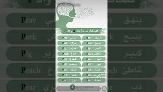 كلمات انجليزي تبدأ بحرف B او P #تعليم #انجليزي #جرامر #قواعد #شرح #كلمات #انجلش #اكسبلور