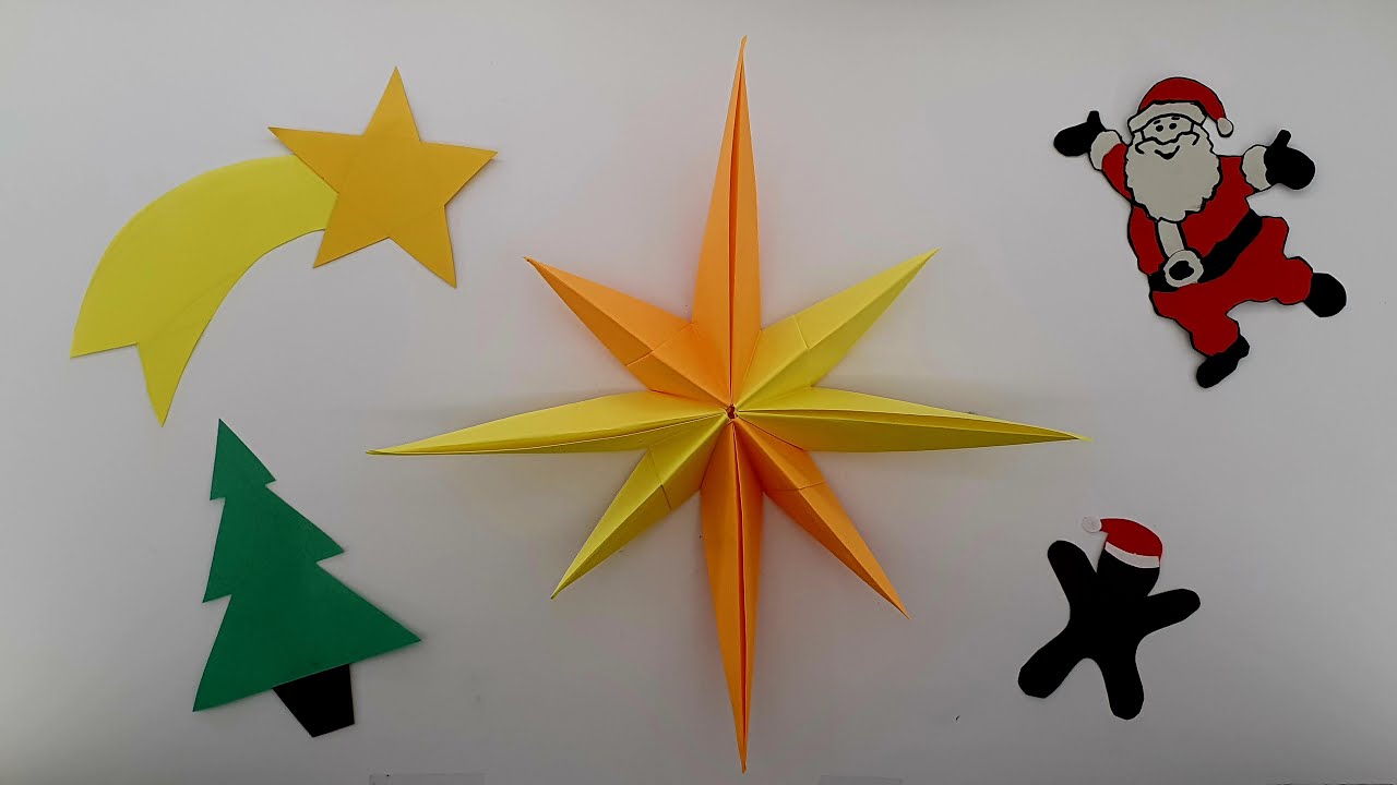 Gwiazda Z Papieru Origami Youtube CHRISTMAS ORIGAMI - Gwiazda Betlejemska | Jak zrobić gwiazdę z kartki