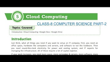 CLASS-8 COMPUTER SCIENCE CHAPTER-5 CLOUD COMPUTING PART-2