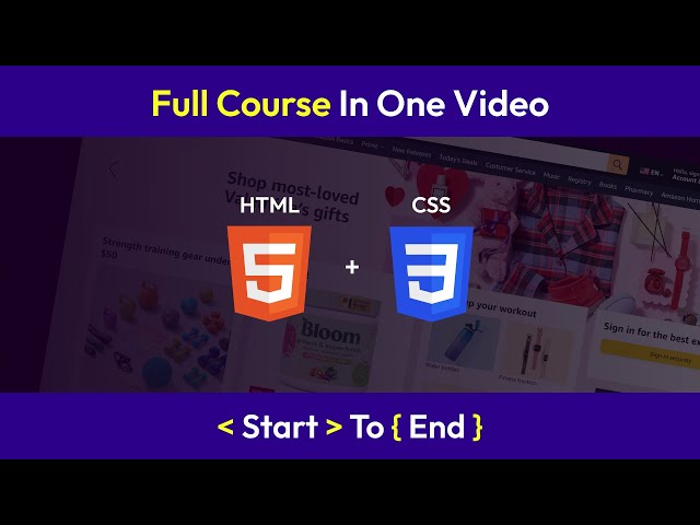 HTML And CSS Tutorial For Beginners | Complete HTML u0026 CSS Course In One Tutorial class=