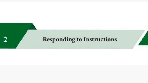 6TH ENGLISH REFRESHER COURSE MODULE ANSWER KEY FOR TOPIC:2 RESPONDING TO INSTRUCTIONS