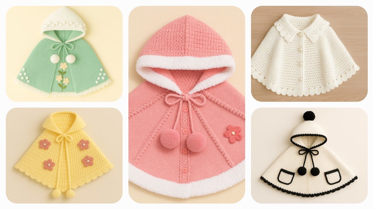 🎀💫En Güzel Kız Çocuk Panço Modelleri | Beautiful Girls’ Poncho Knitting Patterns