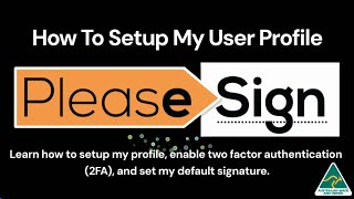 How to Set Up Your User Profile in PleaseSign