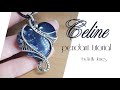 Wire wrap pendant tutorial 'Celine' by Kelly Jones.