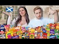 Americans try british snacks for the first time scotland edition