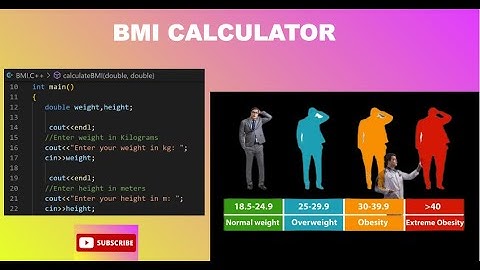 BMI(Body Mass Index) Calculator using C++ | Code Leos#videos#coding#programming#cplusplus
