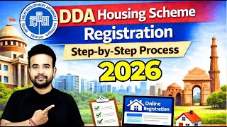 DDA Housing Registration Full Process 🔥| DDA Registration🔥 |  DDA Flat Booking 2026 |  PM-Uday | mcd