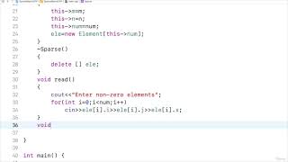 165 Let's Code Sparse Matrix using C++