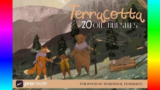Procreate Brush Pack: Terracotta - 20 oil brushes