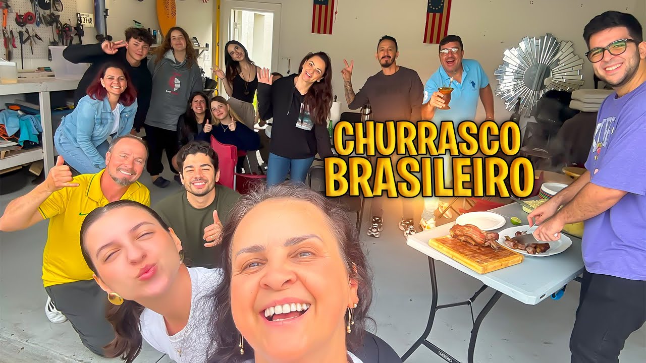 Churrasco brasileiro nos EUA 🇺🇸 pegamos uma cobra na nossa mão 😱