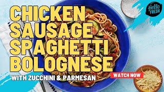 HelloFresh Chicken Sausage Spaghetti Bolognese Recipe *ASMR Cooking*