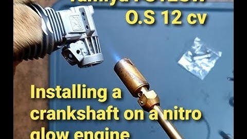 Nitro glow engine rebuild part 2, installing a glow engine crankshaft, Tamiya FS12SW, O.S 12cv