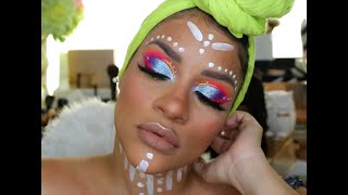 COMO APLICO PIGMENTOS NEÓN | MAQUILLAJE PARA MES DE LA ETNIA NEGRA