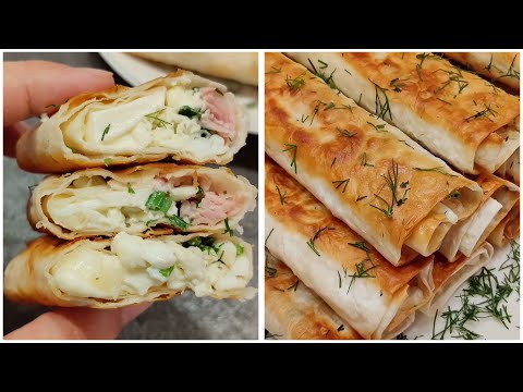 Рулетики из лаваша "Минутки" или ленивые пирожки на завтрак/перекус! Очень вкусно и просто!