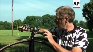 Enthusiasts of antique bicycles gather for week of races, tricks and high wheeled fun