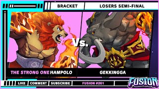 Fusion #261 - Losers Semi-Final - HamPolo (Zetterburn) VS Gekkingga (Loxodont) - Rivals of Aether 2