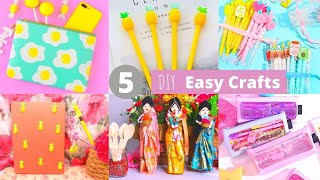 5 Fun Easy Craft Ideas From Waste Materials / DIY Projects